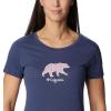 Columbia Womens Daisy Days Short Sleeve Graphic Tee(Blue)