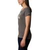 Columbia Womens Daisy Days Short Sleeve Graphic Tee(Charcoal Heather/Seek Outdoors)