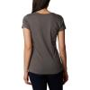 Columbia Womens Daisy Days Short Sleeve Graphic Tee(Charcoal Heather/Seek Outdoors)