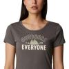 Columbia Womens Daisy Days Short Sleeve Graphic Tee(Charcoal Heather/Seek Outdoors)