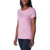 Columbia Womens Daisy Days Short Sleeve Graphic Tee(Cosmos Heather/Floral Friends)