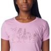 Columbia Womens Daisy Days Short Sleeve Graphic Tee(Cosmos Heather/Floral Friends)