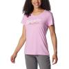 Columbia Womens Daisy Days Short Sleeve Graphic Tee(Cosmos Heather/Simply Scripted)