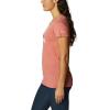 Columbia Womens Daisy Days Short Sleeve Graphic Tee(Dark Coral Heather/Seek Outdoors)
