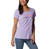 Columbia Womens Daisy Days Short Sleeve Graphic Tee(Frosted Purple Heather/Be Outdoors Graphic)