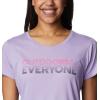 Columbia Womens Daisy Days Short Sleeve Graphic Tee(Frosted Purple Heather/Be Outdoors Graphic)