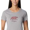 Columbia Womens Daisy Days Short Sleeve Graphic Tee(Grey)