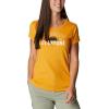 Columbia Womens Daisy Days Short Sleeve Graphic Tee(Mango Heather/Seek Outdoors)