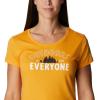 Columbia Womens Daisy Days Short Sleeve Graphic Tee(Mango Heather/Seek Outdoors)