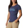 Columbia Womens Daisy Days Short Sleeve Graphic Tee(Nocturnal Heather/Be Outdoors Graphic)