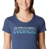 Columbia Womens Daisy Days Short Sleeve Graphic Tee(Nocturnal Heather/Be Outdoors Graphic)