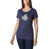 Columbia Womens Daisy Days Short Sleeve Graphic Tee(Nocturnal Heather/Best Site Graphic)