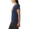 Columbia Womens Daisy Days Short Sleeve Graphic Tee(Nocturnal Heather/Born to Camp)