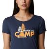 Columbia Womens Daisy Days Short Sleeve Graphic Tee(Nocturnal Heather/Born to Camp)