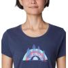 Columbia Womens Daisy Days Short Sleeve Graphic Tee(Nocturnal Heather/Happier Outdoors)