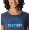 Columbia Womens Daisy Days Short Sleeve Graphic Tee(Nocturnal Heather/Seek Outdoors)