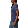 Columbia Womens Daisy Days Short Sleeve Graphic Tee(Nocturnal Heather/Watercolor Flag Graphic)