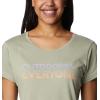 Columbia Womens Daisy Days Short Sleeve Graphic Tee(Safari Heather/Be Outdoors Graphic)