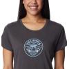 Columbia Womens Daisy Days Short Sleeve Graphic Tee(Shark Heather/Bugventure Graphic)