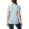 Columbia Womens Daisy Days Short Sleeve Graphic Tee(Spring Blue Heather/Find Your Wild Graphic)