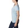Columbia Womens Daisy Days Short Sleeve Graphic Tee(Spring Blue Heather/Find Your Wild Graphic)