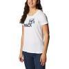 Columbia Womens Daisy Days Short Sleeve Graphic Tee(White/Got Your Pack)