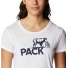 Columbia Womens Daisy Days Short Sleeve Graphic Tee(White/Got Your Pack)