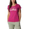 Columbia Womens Daisy Days Short Sleeve Graphic Tee(Wild Fuchsia Heather/Seek Outdoors)