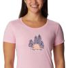 Columbia Womens Daisy Days Short Sleeve Graphic Tee(Wild Rose Heather/Best Site Graphic)