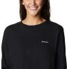 Columbia Women’s Standard North Cascades Long Sleeve Cropped Tee(Black/Boundless Graphic)