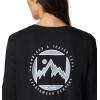 Columbia Women’s Standard North Cascades Long Sleeve Cropped Tee(Black/Boundless Graphic)