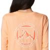 Columbia Women’s Standard North Cascades Long Sleeve Cropped Tee(Peach/Boundless Graphic)