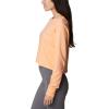 Columbia Women’s Standard North Cascades Long Sleeve Cropped Tee(Peach/Boundless Graphic)