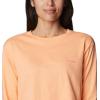 Columbia Women’s Standard North Cascades Long Sleeve Cropped Tee(Peach/Boundless Graphic)
