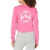 Columbia Women’s Standard North Cascades Long Sleeve Cropped Tee(Wild Geranium/Boundless Graphic)
