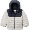 Columbia boys Powder Lite II Hooded Jacket(Dark Stone/Black)