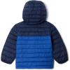 Columbia boys Powder Lite II Hooded Jacket(Mountain Blue/Collegiate Navy)