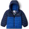 Columbia boys Powder Lite II Hooded Jacket(Mountain Blue/Collegiate Navy)