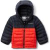 Columbia boys Powder Lite II Hooded Jacket(Spicy/Black)