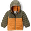 Columbia boys Powder Lite II Hooded Jacket(Sunstone/Stone Green)