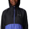 Columbia womens Flash Forward WindbreakerWindbreaker(Black/Purple Lotus)