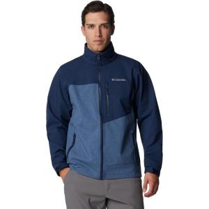 Columbia Mens Cruiser Valley II Softshell(Dark Mountain Heather/Collegiate Navy Heather)