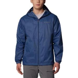 Columbia Mens Glenbrook Bend Rain Jacket(Dark Mountain)