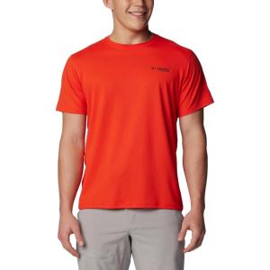Columbia Mens Summit Valley Short Sleeve Crew(Spicy)
