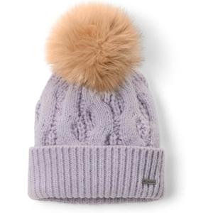 Columbia Womens Boundless Days Cable Knit Pom Beanie(Lavender Pearl)