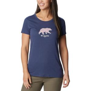Columbia Womens Daisy Days Short Sleeve Graphic Tee(Blue)