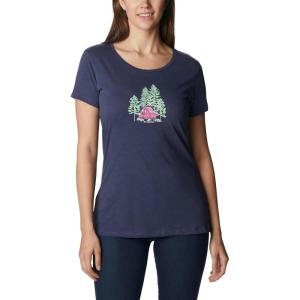 Columbia Womens Daisy Days Short Sleeve Graphic Tee(Nocturnal Heather/Best Site Graphic)
