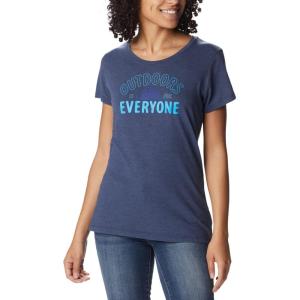Columbia Womens Daisy Days Short Sleeve Graphic Tee(Nocturnal Heather/Seek Outdoors)