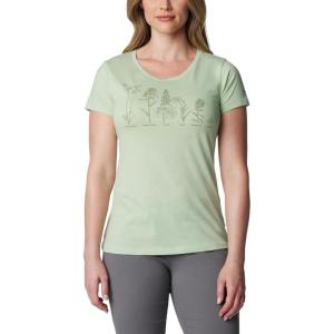 Columbia Womens Daisy Days Short Sleeve Graphic Tee(Sage Leaf Heather/Floral Friends)
