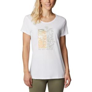 Columbia Womens Daisy Days Short Sleeve Graphic Tee(White/Find Your Wild Graphic)